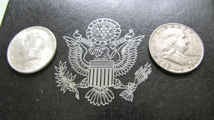 1960 +1964 - P Kennedy Half Dollar -AU- Stempelglanz 90% Silberhälften - Bild 1 von 5