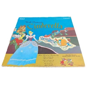Vintage Walt Disneys "Cinderella" Buch erzählt auf RCA Victor Records Vinyl 1965 - Bild 1 von 5