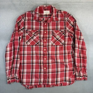 Camisa de franela Ralph Lauren Denim & Supply para hombre XL roja a cuadros bolsillos abotonados - Imagen 1 de 6