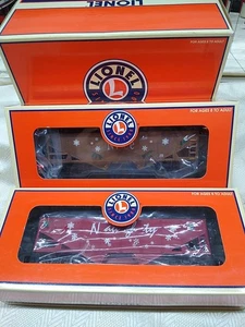 LIONEL CHRISTMAS NAUGHTY & NICE HOPPER 2 PACK MIB 6-16467 TRAIN CAR RED & GOLD - Picture 1 of 10