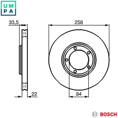 2x BRAKE DISC 0 986 478 530 FOR MITSUBISHI DELICA/III/Bus/Van EXPRESS 1.6L 4cyl - Image 1 of 4