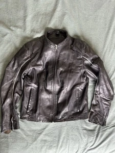 HEIN GERICKE BLACK LEATHER BIKER JACKET WITH CE ARMOUR: SIZE 12 - Picture 1 of 10