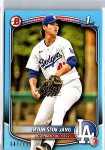 2025 Topps Bowman BP-51 Hyun-Seok Jang Dodgers Blue #/499 - Picture 1 of 2