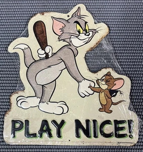 Tom & Jerry Play Nice! Metall Blechschild versiegelt offiziell lizenziert 8"x 8" - Bild 1 von 4