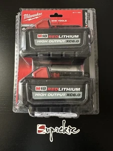 Batería Milwaukee M18 18 voltios de iones de litio de alto rendimiento 6,0 Ah paquete de 2 48-11-1862 - Imagen 1 de 7