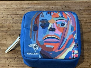 HERALBONY x Japan Airlines AMENITY BAG 5”x 5”x 2.5” Full Zip w/Contents Shown  - Picture 1 of 15
