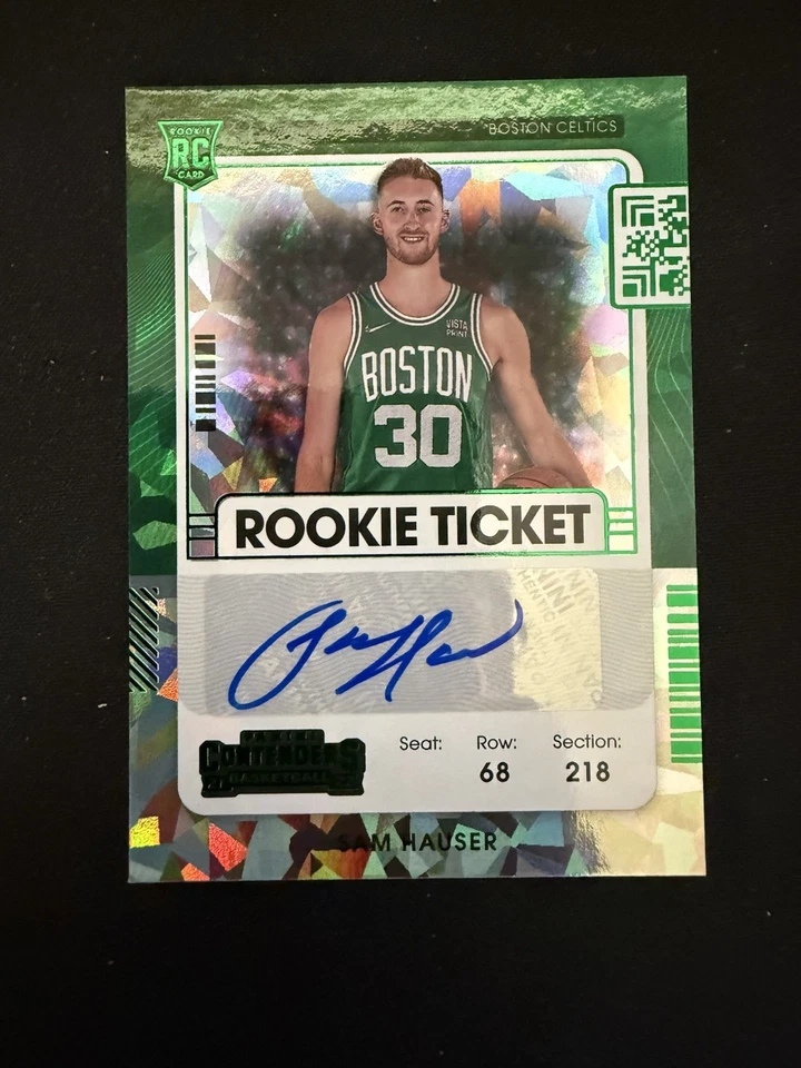 2021-22 contenders optic basketball rookie ticket sam hauser cracked ice auto - Image 1 of 2