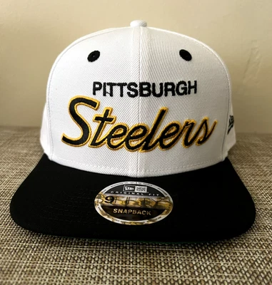 New Era Pittsburgh Steelers Sparky Original 9FIFTY Adulto Snapback Sombrero Blanco Nuevo con Etiquetas Foto 1 de 4