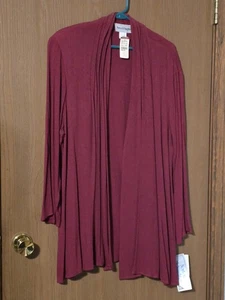 Womens 14 Burgundy tunic Norton McNaughton $68 NWT - Picture 1 of 1
