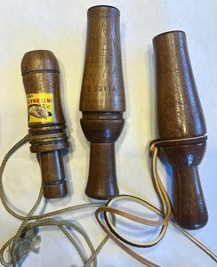 Faulk’s WA-33 Duck Call & (2) Black Duck Vintage Duck Calls VG Condition - Picture 1 of 5