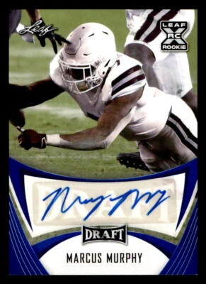 2021 Leaf Draft AUTO Blue #BAMM1 Marcus Murphy (ref 225091) - Image 1 of 2