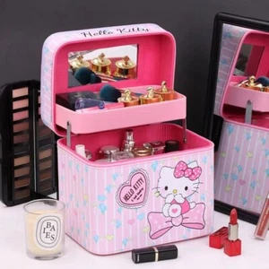 2024 Trend Cute Girl Rectangular Box Cosmetic Bag Makeup Case Travel Organizer - Picture 1 of 1