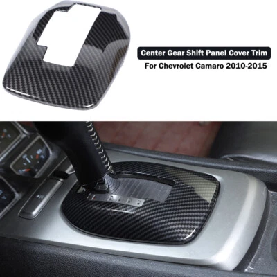 For Chevrolet Camaro 2010-2015 Carbon Fiber Center Gear Shift Panel Cover Trim - Image 1 of 4