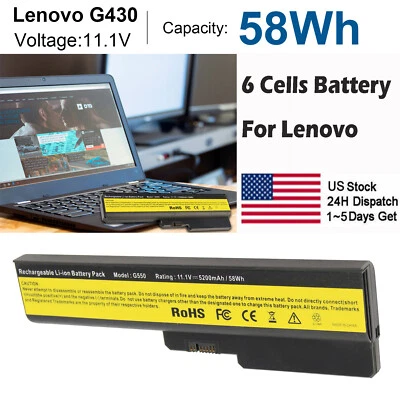 ✅Batería Para Lenovo 3000 G430 G450 G530 G550 G555 Series L08S6Y02 42T4725 58Wh✅ Foto 1 de 4