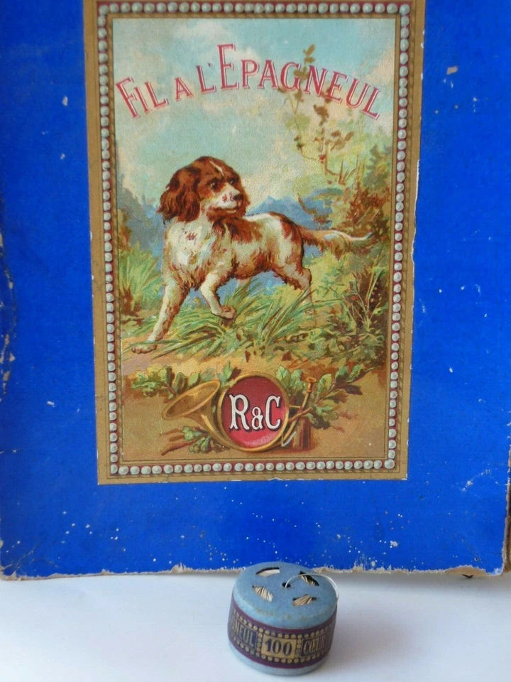 mercerie ancienne capsule cœur de lin blanc Fil à l' Epagneul N° 100 R&C - Photo 1/1