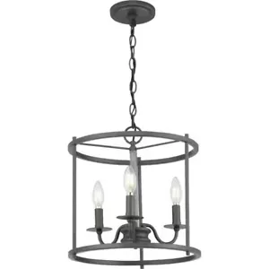 Progress Lighting Somstreet 3-Light Graphite w/Weathered Gray Accents Pendant - Picture 1 of 8