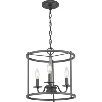 Colgante Progress Lighting Somstreet 3 luces de grafito con detalles grises desgastados Foto 1 de 4