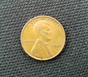 1945 Lincoln Wheat Penny ohne Münzzeichen - Bild 1 von 2