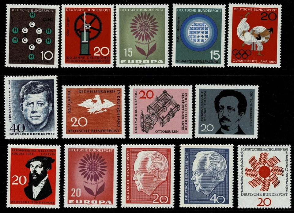 GERMANY - 1961 INDIVIDUAL ISSUES - Sc#881/2, 891/901 - UHM - E 1673 - Image 1 of 1
