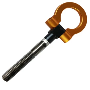 Gold Folding Ring Racing Heavy Duty Tow Hook for 1996-2018 Ford Mustang - Picture 1 of 1
