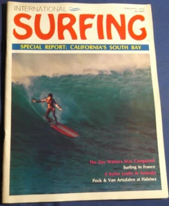 SURFING MAGAZINE-FEBRUARY 1965 VOL1 NO 2 WAIMEA PIPELINE LONG BEACH-VINTAGE - Foto 1 di 9