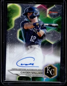 2023 Bowman's Best Auto Cayden Wallace B23CW KC Royals - Picture 1 of 2