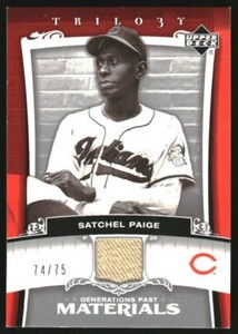 2005 Upper Deck Trilogy Generations Past Materials Silver Satchel Paige Pants...