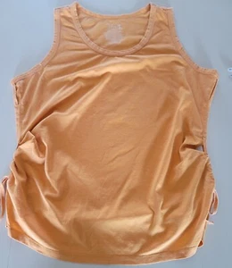 Damen Shirt Tank Top orange XL 16-18 * seitlich gerafft extra groß - Bild 1 von 10