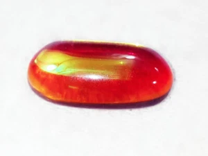 Loose Gemstone 17.35 Ct Australian Black & Golden Synthetic Opal Certified Gem - Picture 1 of 8