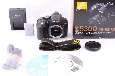 [MINT in Box! SC:250] Nikon D5300 Digital SLR Camera Body Black from Japan DHL - Image 1 of 4