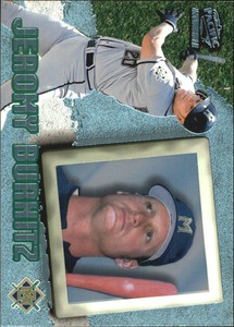 1998 (BREWERS) Pacific Invincible Platinum Blue #40 Jeromy Burnitz