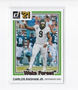 CARLOS "BOOGIE" BASHAM '21 DONRUSS CHRONICLES DRAFT PICKS BRONZE PARALLEL ROOKIE - Bild 1 von 24