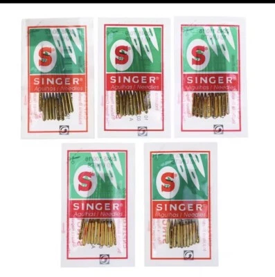 50 PIECES ORIGINAL SINGER SEWING MACHINE NEEDLES 5 Sisez 9,11,14,16,18 Each×(10) - Image 1 of 4