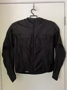 Street and Steel Men's Armored Motorcycle Jacket L Black Zipped Pockets Clean - Foto 1 di 22