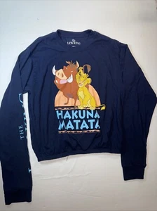 Lion King Girls Shirt Blue Cotton Kids Size Small Long Sleeve Disney Vintage - Picture 1 of 6