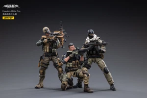 Nuevo JoyToy Freedom Militia Trio Equipo 1/18 Militar Modelo 3 PIEZAS Juego de Figuras Juguetes - Imagen 1 de 10