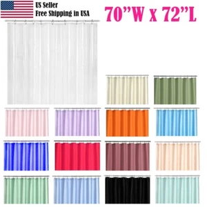 Shower Curtain Liner HEAVY DUTY Water Repellent 70"x72" Bathroom Liner - Picture 1 of 19