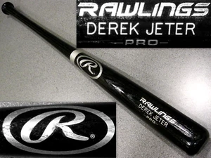 DEREK JETER~N.Y. YANKEES~NEW 34"/28oz RAWLINGS FULL-SIZE BLACK WOOD BASEBALL BAT - Picture 1 of 1