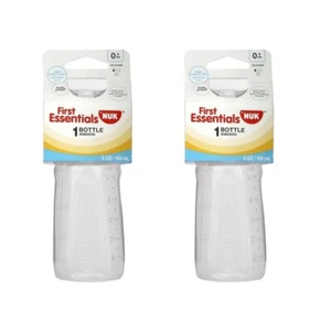 2 Pcs Gerber First Essentials NUK Slow Flow Baby Bottle w/ Silicone Nipple 5 oz. - Picture 1 of 3