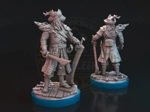 "Cursed Captain" miniature survivor for Tabletop, boardgames, paint... - Imagen 1 de 2
