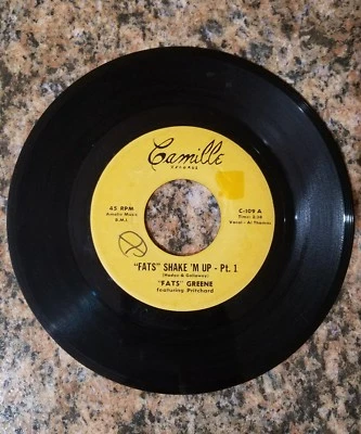 RARE CALYPSO "FATS" GREENE "FATS" SHAKE 'M UP-PARTS 1&2, CAMILLE RECORDS, 45RPM. - Image 1 of 4