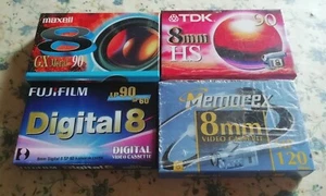 lotto cassette videocamera nastri video hi8 video 8 8mm digital8 120 min NUOVI - Foto 1 di 6