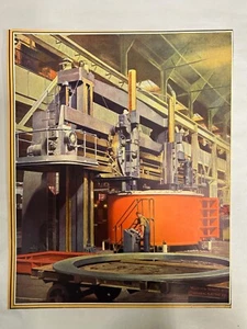 Vtg Antique General Electric Advertising Walter L Greene Industrial Print (A10) - Picture 1 of 6