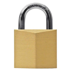 MASTER LOCK 4130KAWWG Keyed Padlock, 9/16 in,Rectangle,Gold 4YH22 - Picture 1 of 2