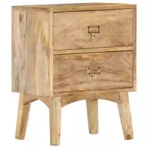 Bedside Cabinet 15.7"x13.8"x21.7" Solid Mango Wood vidaXL - Picture 1 of 11