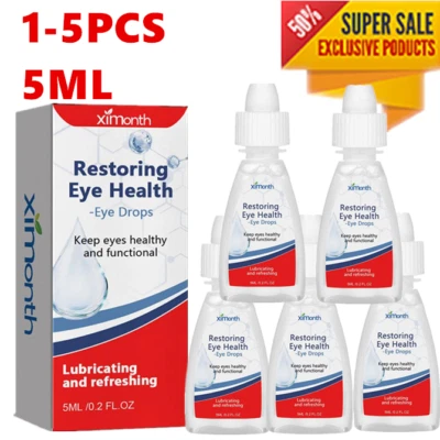 ^Rimozione Cataratta Collirio Migliora Sfocatura Allevia Affaticamento Occhi 5ml 1-5PCS