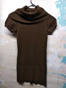 Forever size small knit shirt brown loose neck 014 - Picture 1 of 3