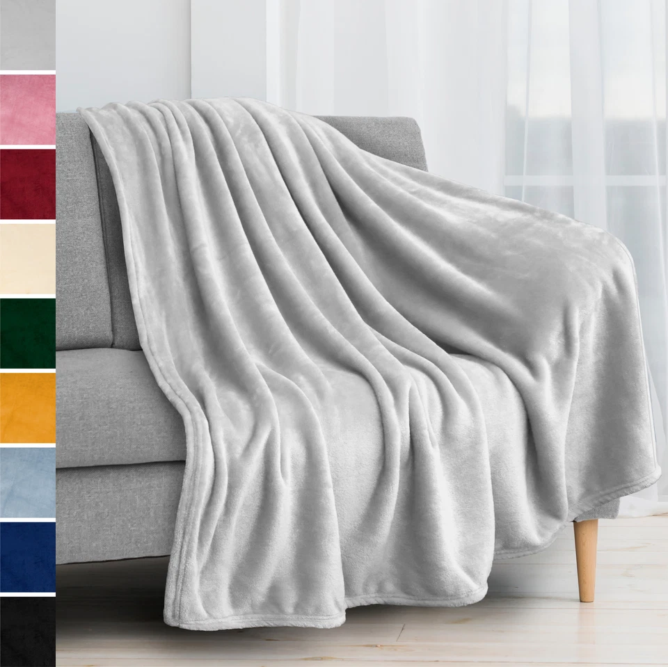 Super Soft Lightweight Fleece Warm Throw Blanket for Couch Sofa Bed Microfiber - Image 1 of 1