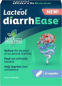 Lactéol DiarrhEase Postbiotic Soothes Digestive Upset & Shortens Diarrhea 10 ct - Picture 1 of 6