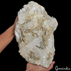9,4 kg große natürliche weiße Quarz Geode roh/rau Kristall Heilmineral Probe - Bild 1 von 10